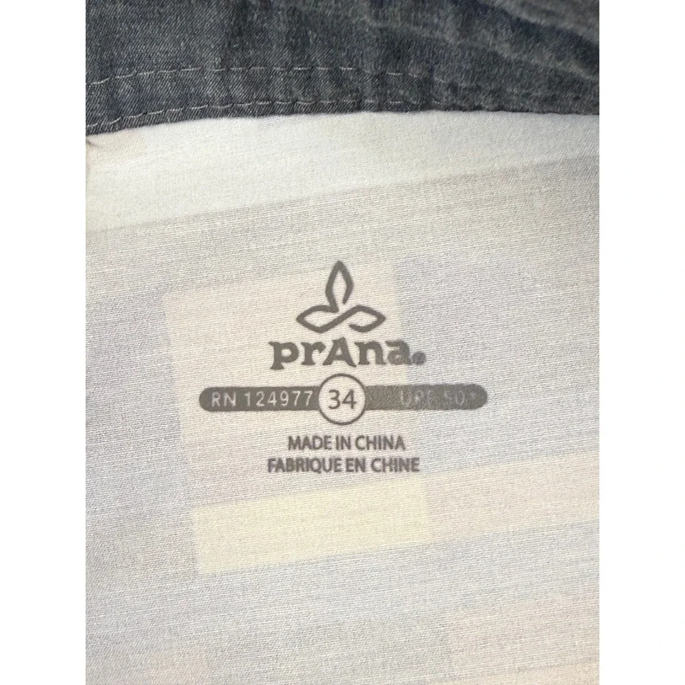 Prana Mens Aztec Board Shorts Size‎ 34 Blue Grey Yellow Geometric Tribal UPF 50